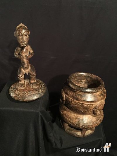 135--C  90x21   Caja de adivinación con tapa de la etnia baule en Benin.Pieza antigua de colección con pátina de uso