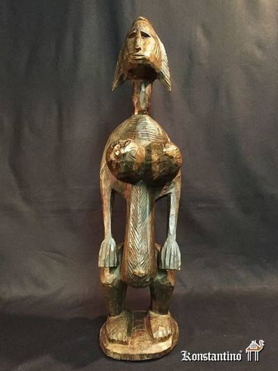353-Afri 50x15   Figura antigua en madera Bamana. Nigeria