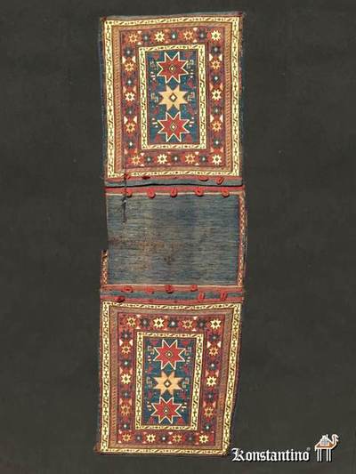 12282-Alf  1,20x38   Alforja (jorjín) S.XIX Shasavan del norte de Persia. Uso tradicional mueble textil