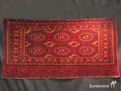 30024-Alf  1,55x80   Tekke turcomano  Chuval (saco armario), circa 1880, pieza de colección