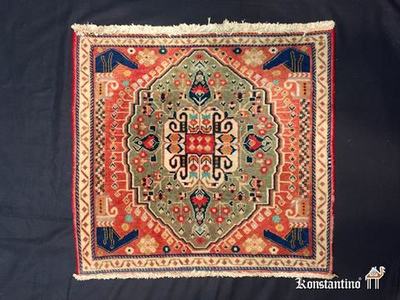 5208-Alf  62x58   Panel  semiantiguo de alforja camellera muy fino e los Kashkulis, en Persia