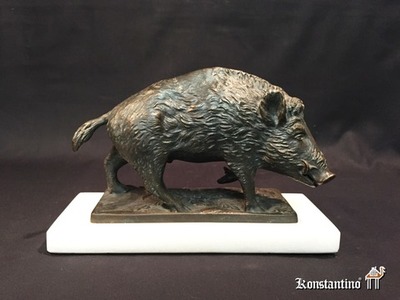 1790-C  12,5 x 21 cms    Jabali en bronce europeo 1ºs s. XX