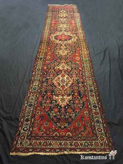1988-Alf  475x98   Alfombra Kenare antigua, zona Caucásica irani