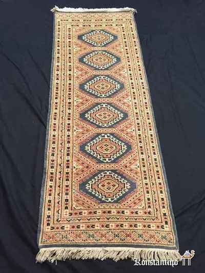 8009-Alf Pakistán con detalles de seda  171x65 cms