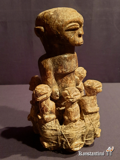 578-Afri  Fetiche ritual Antiguo Nagu, 22x10 cms