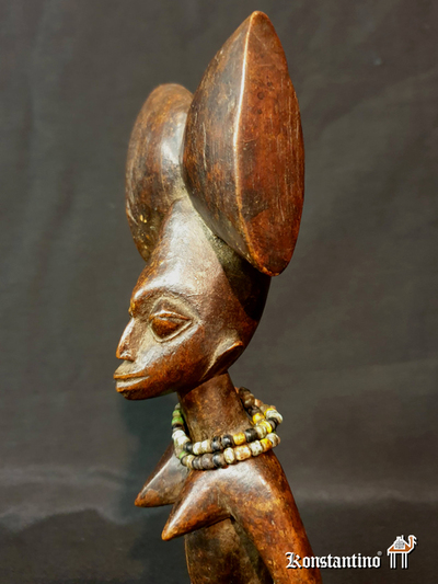 1268-Afri Figura Sango de la etnia Yoruba 24x9 cms