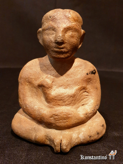 1783-C  Figura Tailandesa del S. XIX en terracota. 15 cms