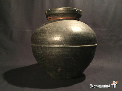87-C Puchero de cerámica antiguo  35x35