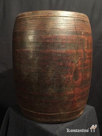 91-C Recipiente antiguo en madera de Indonesia 34x26 cms