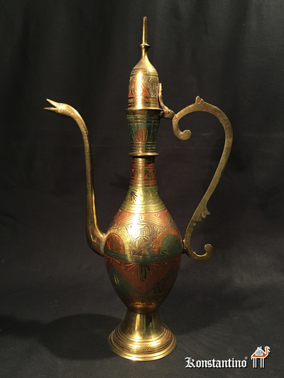 423-C Jarra india en bronce  con tapa 41x22