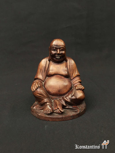  725-C Buda de madera sentado. China 1°s S.XX. 20 cms.(VENDIDO)