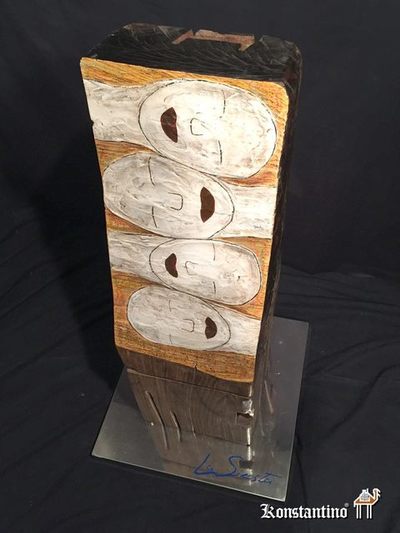 2226-C  Escultura en madera  94x29x28