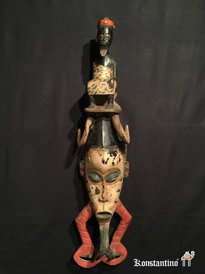 172-Afri  Máscara Africana con edad 85x20