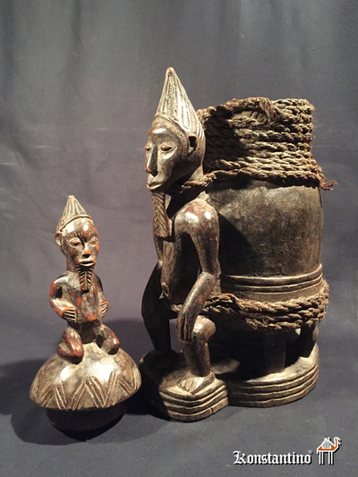 927-Afri  Recipiente ceremonial antiguo  47x15