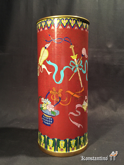 1009-C  Vaso Jarrón chino esmaltado 30 cms